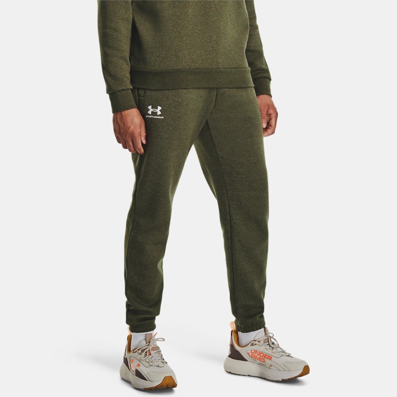 Pantalon de jogging Under Armour Essential Fleece pour homme Marine OD Vert / Blanc XS